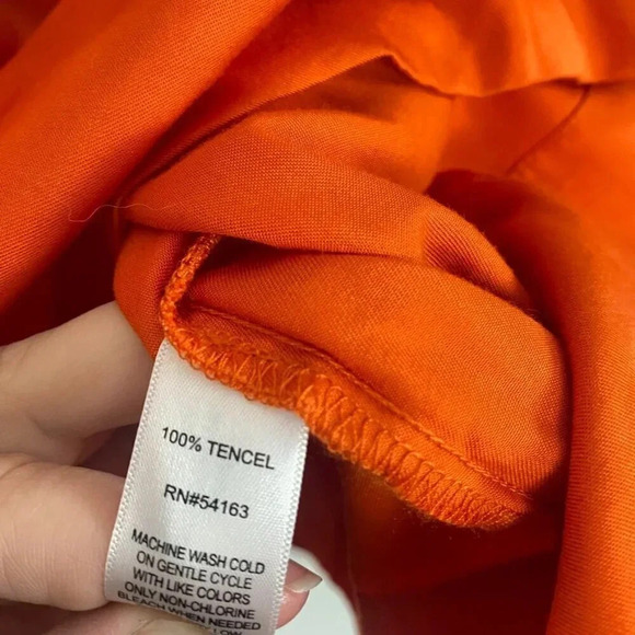 NWT Kensie Tencel Orange Top - Picture 8 of 12